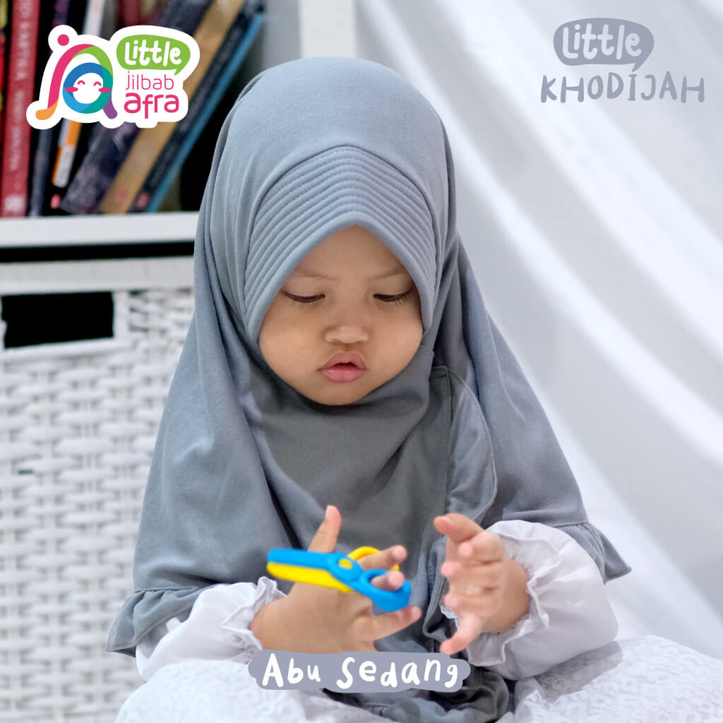 Jilbab Anak JAFR - Little Khodijah 03 Abu Sedang